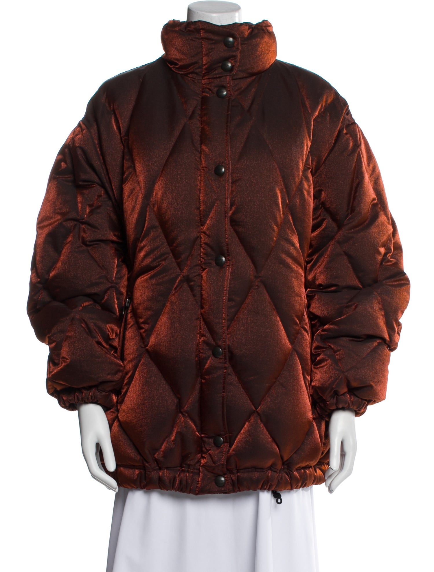 Escada Sport Plaid Print Down Jacket