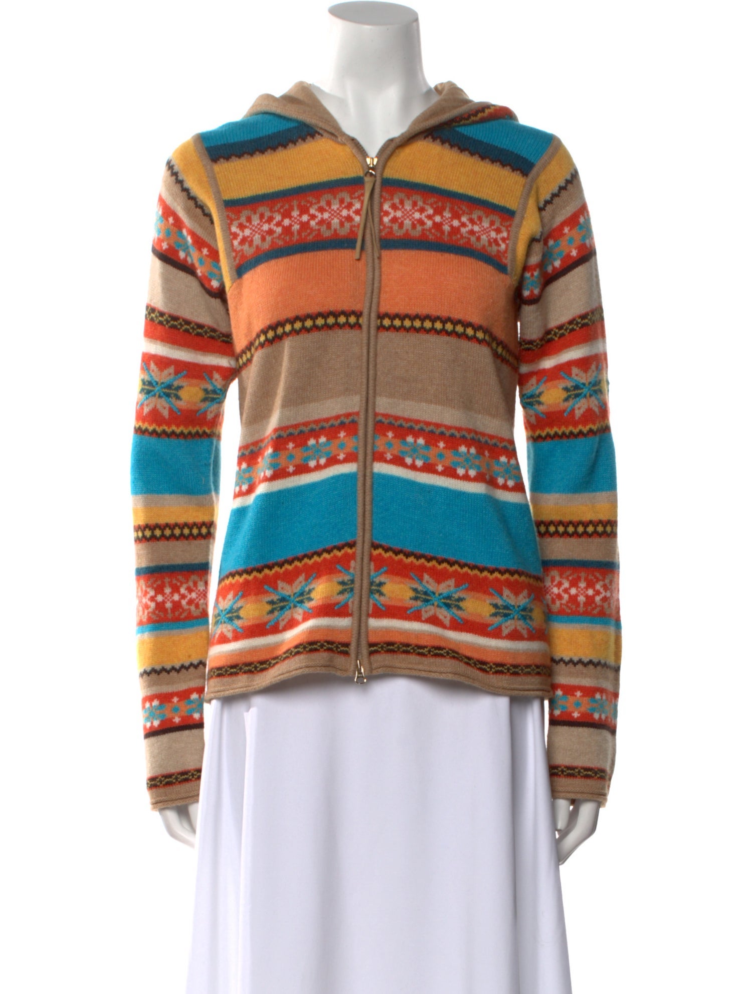 Escada Sport Striped V-Neck Sweater