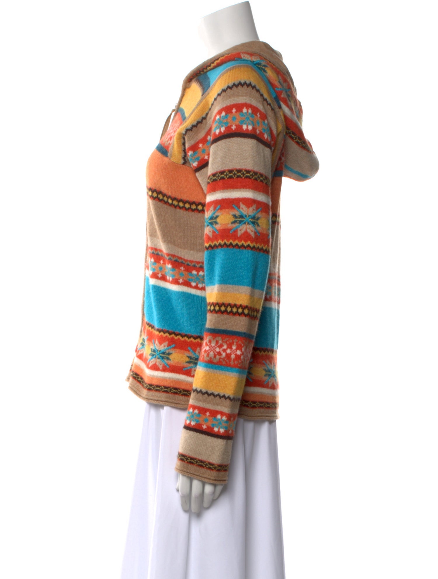 Escada Sport Striped V-Neck Sweater