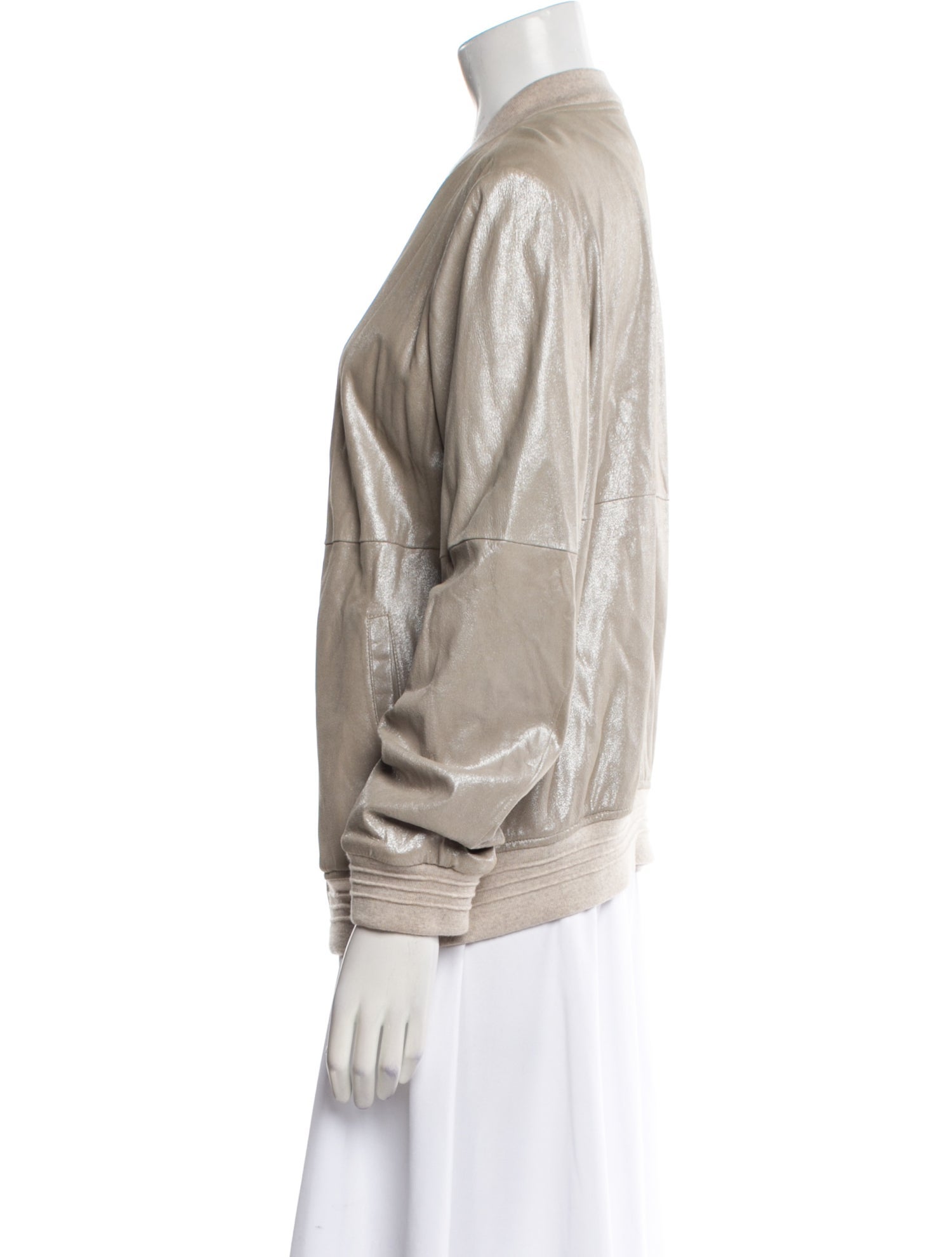 Escada Sport Lamb Leather Bomber Jacket