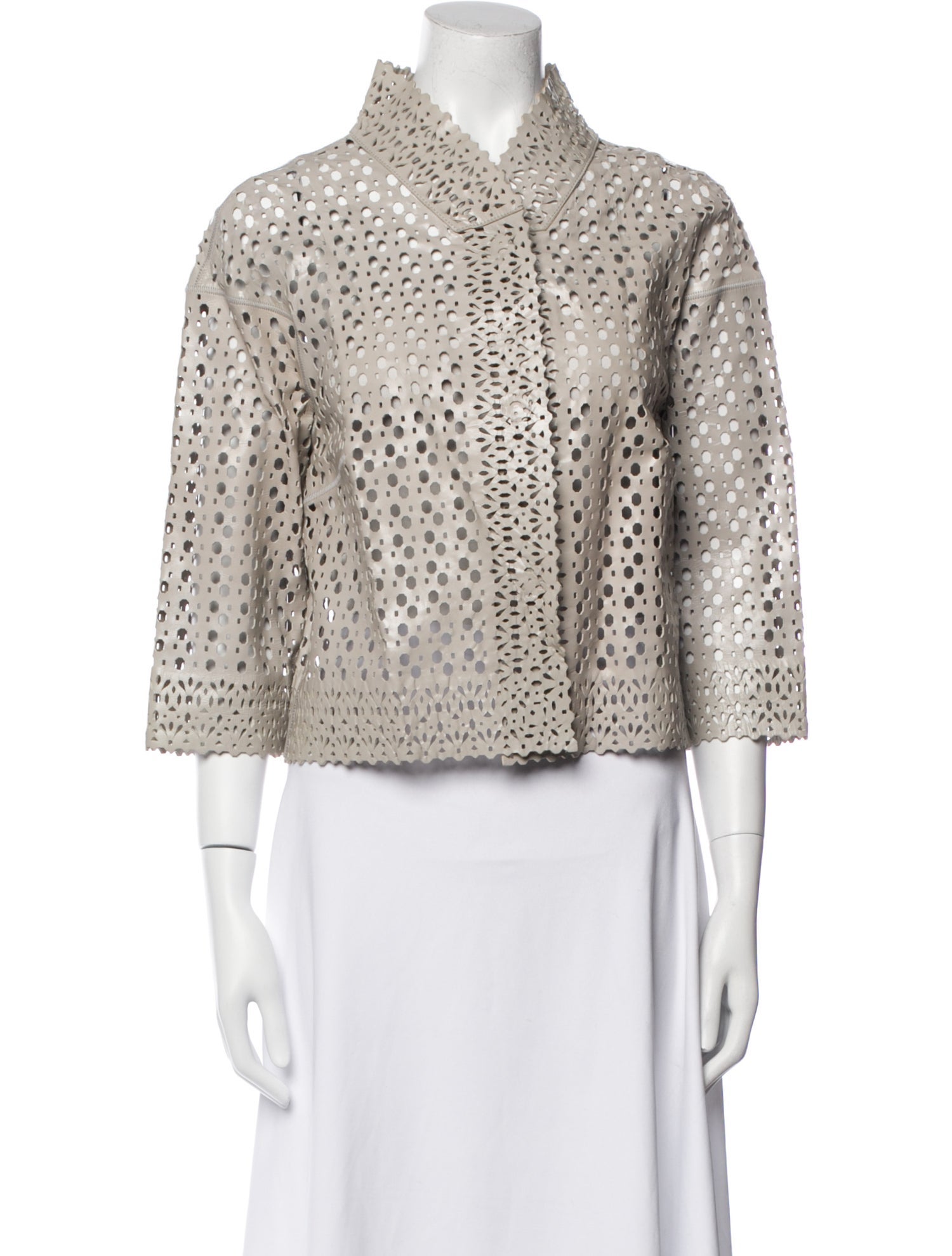 Escada Sport Lamb Leather Animal Print Jacket