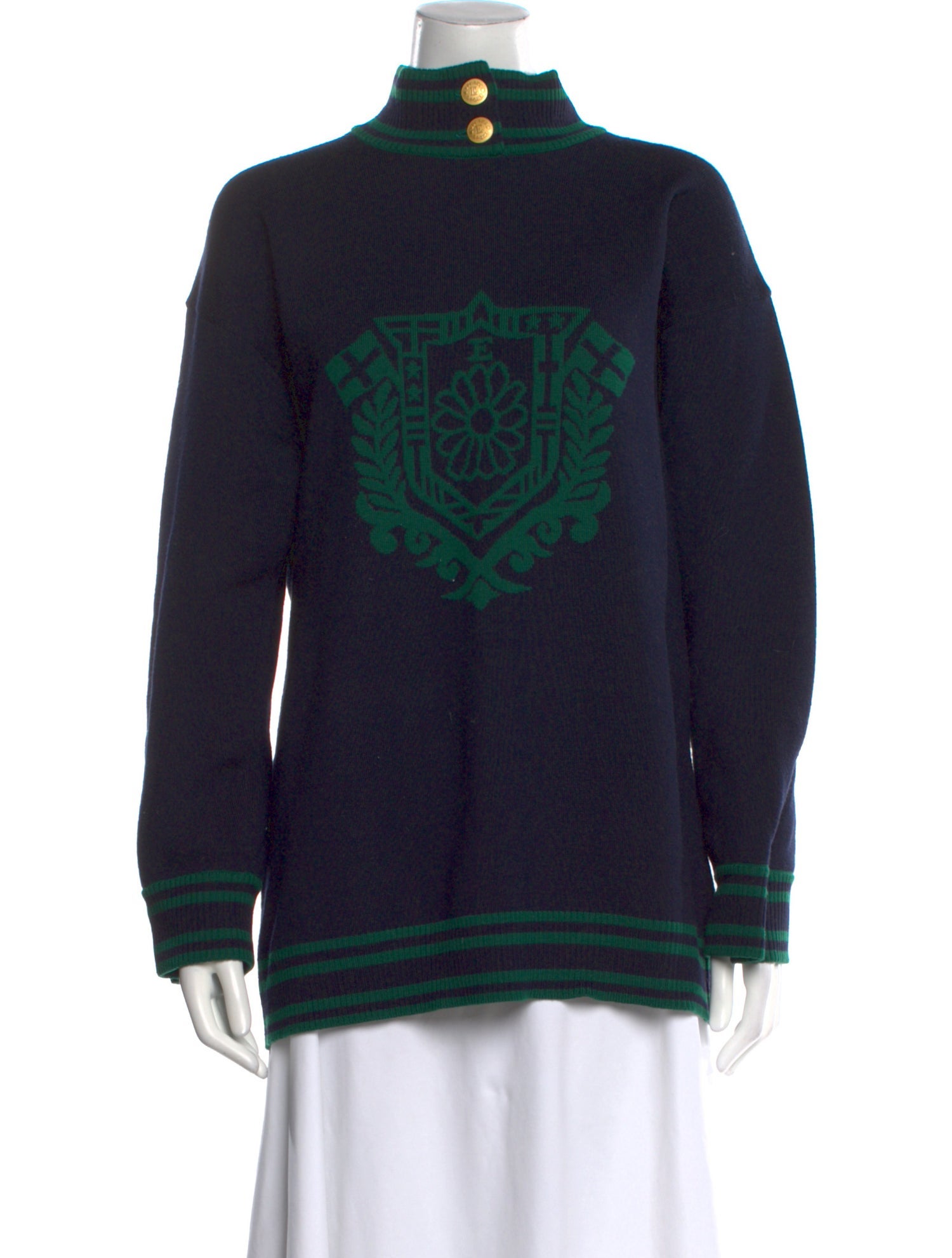 Escada Sport Wool Graphic Print Sweater