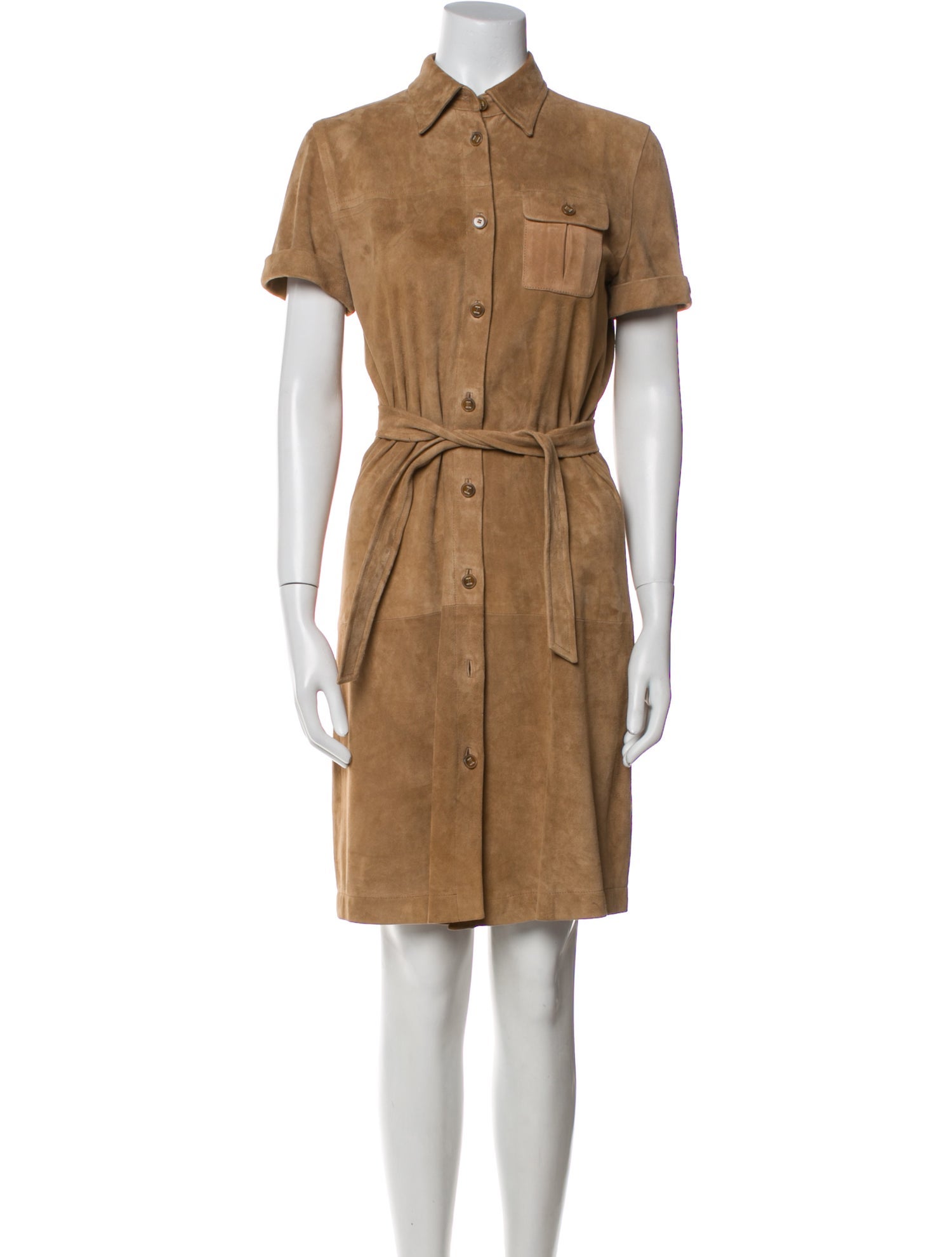 Escada Sport Leather Knee-Length Dress