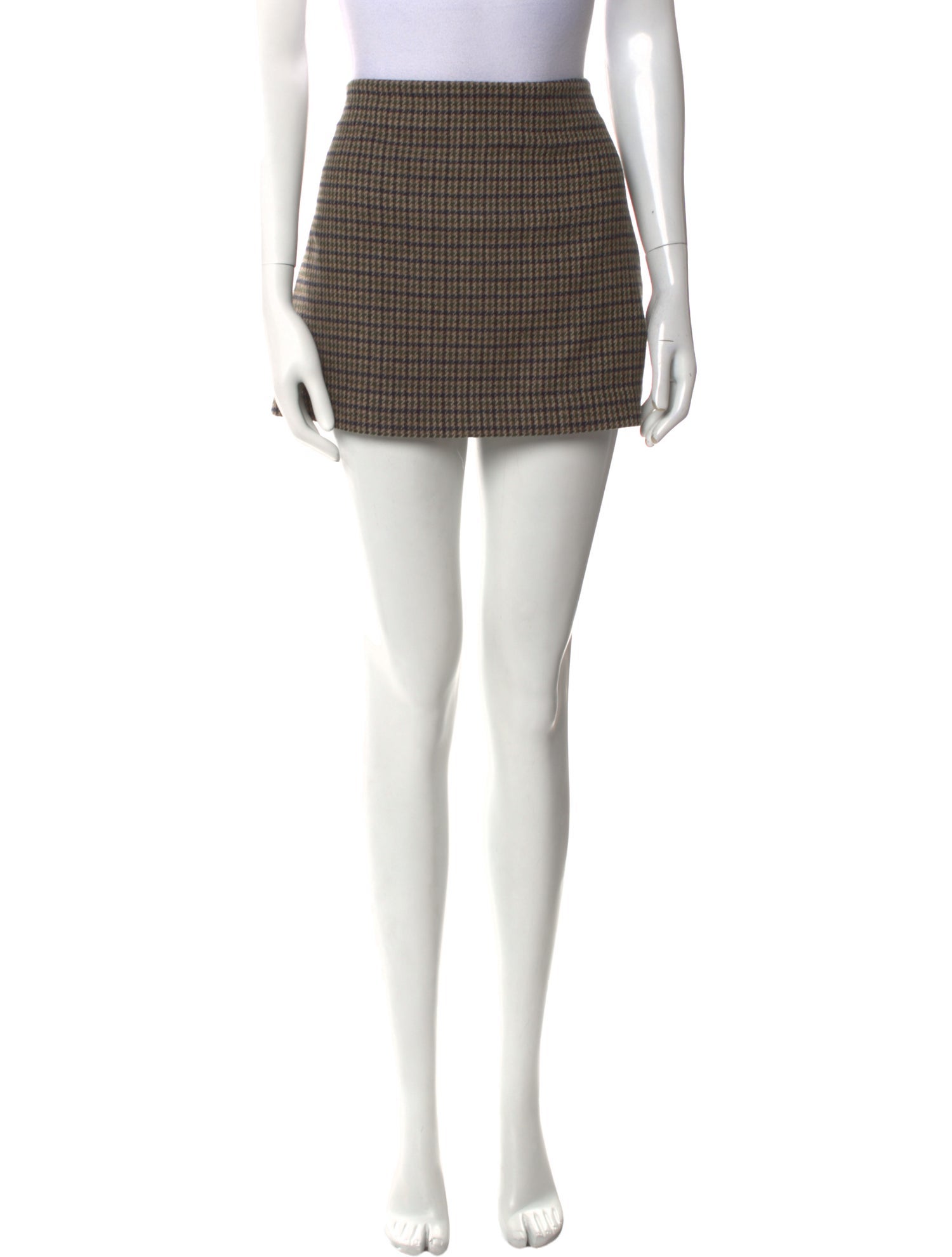 Eaves Houndstooth Print Mini Skirt