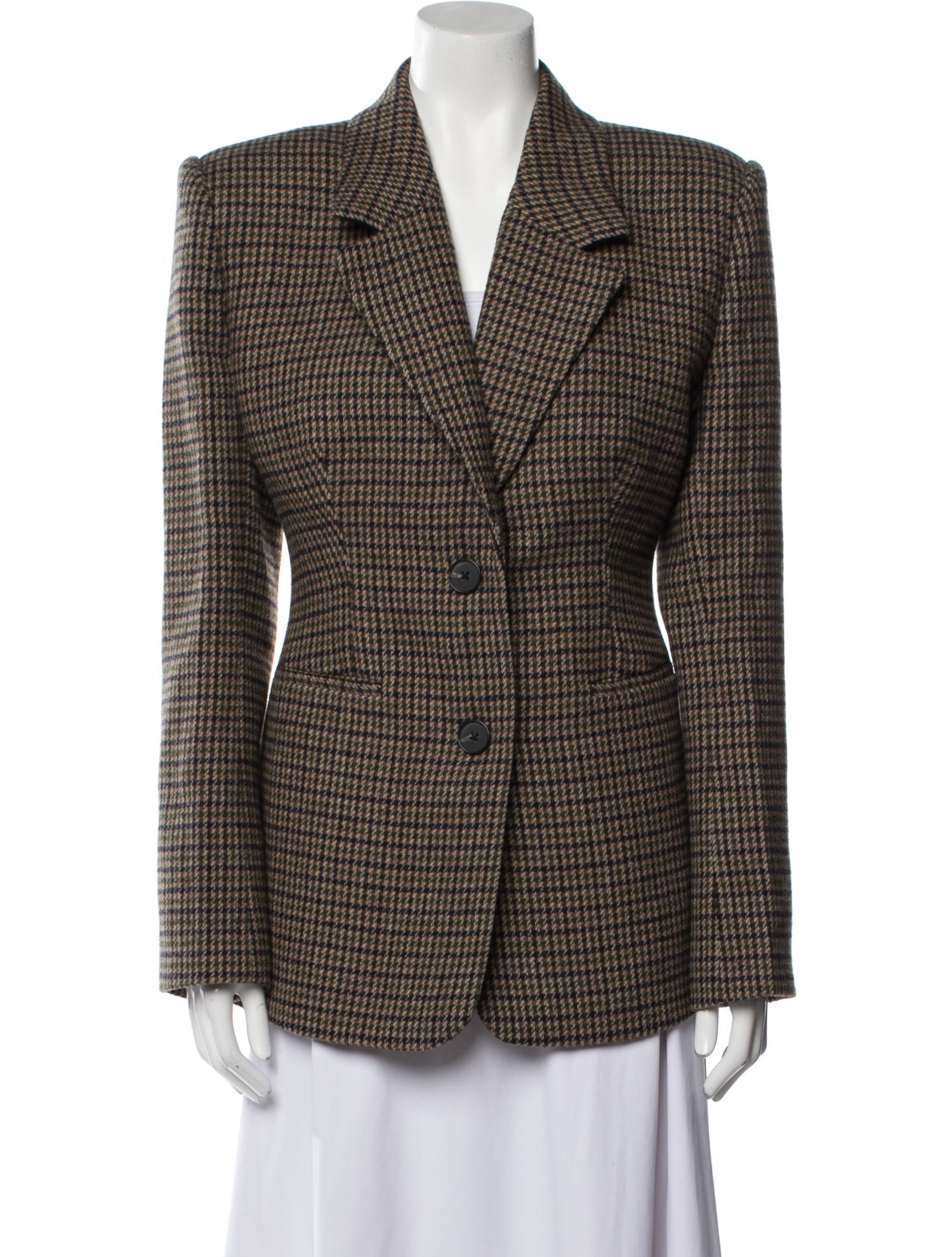 Eaves Houndstooth Print Blazer