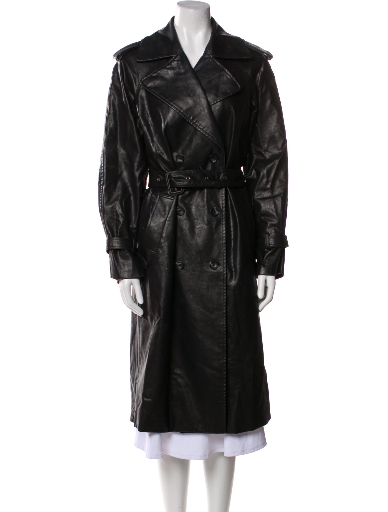 Eaves Leather Trench Coat