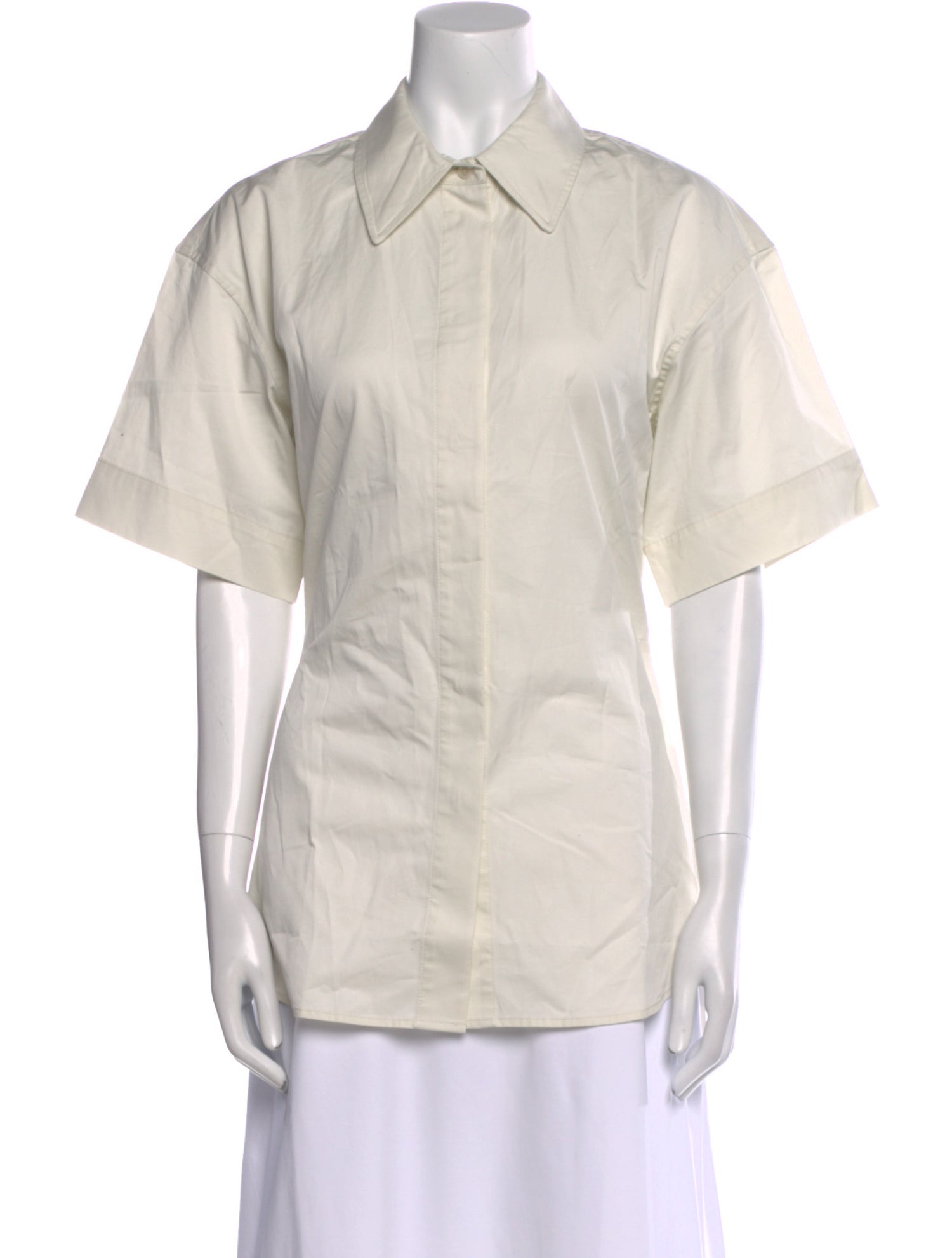 Eaves Short Sleeve Button-Up Top