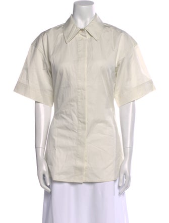 Eaves Short Sleeve Button-Up Top