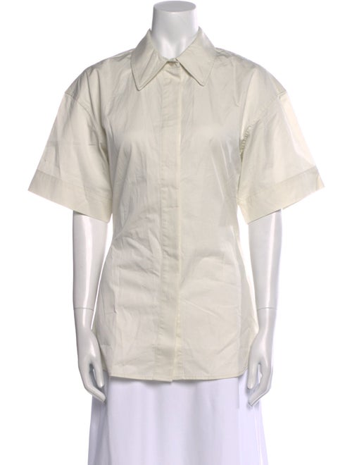 Eaves Short Sleeve Button-Up Top