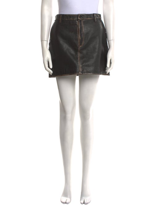 Eaves Leather Mini Skirt