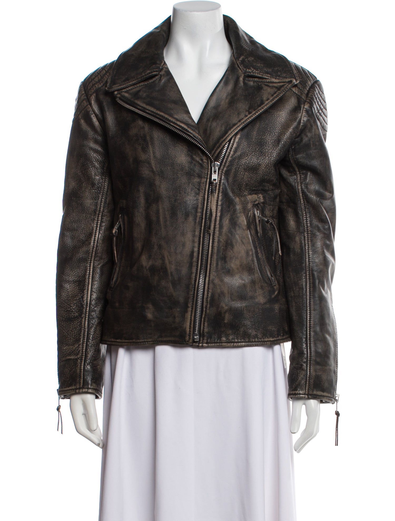 Eaves Leather Biker Jacket