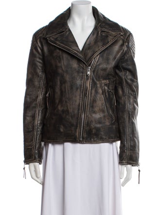 Eaves Leather Biker Jacket