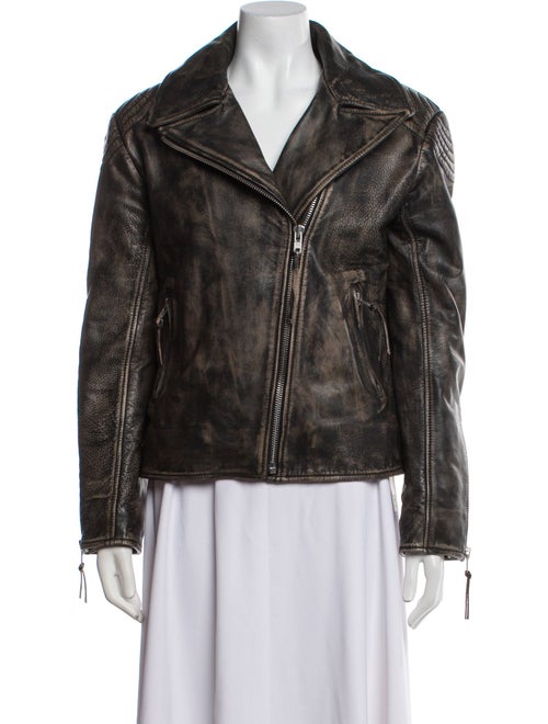 Eaves Leather Biker Jacket