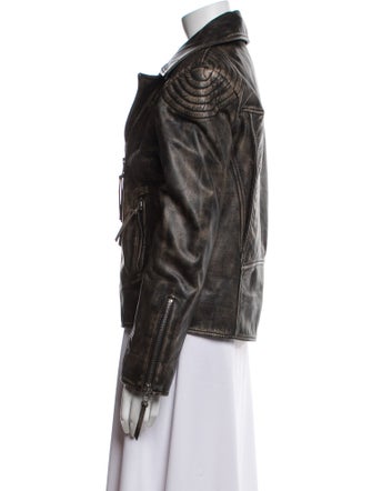 Eaves Leather Biker Jacket