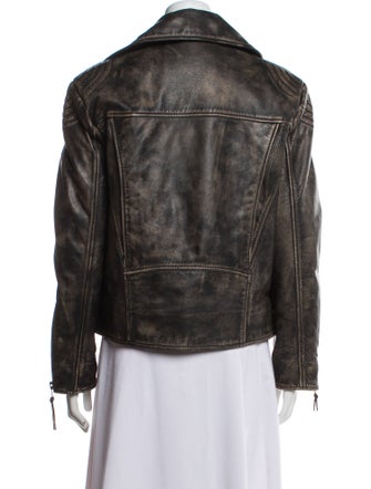 Eaves Leather Biker Jacket
