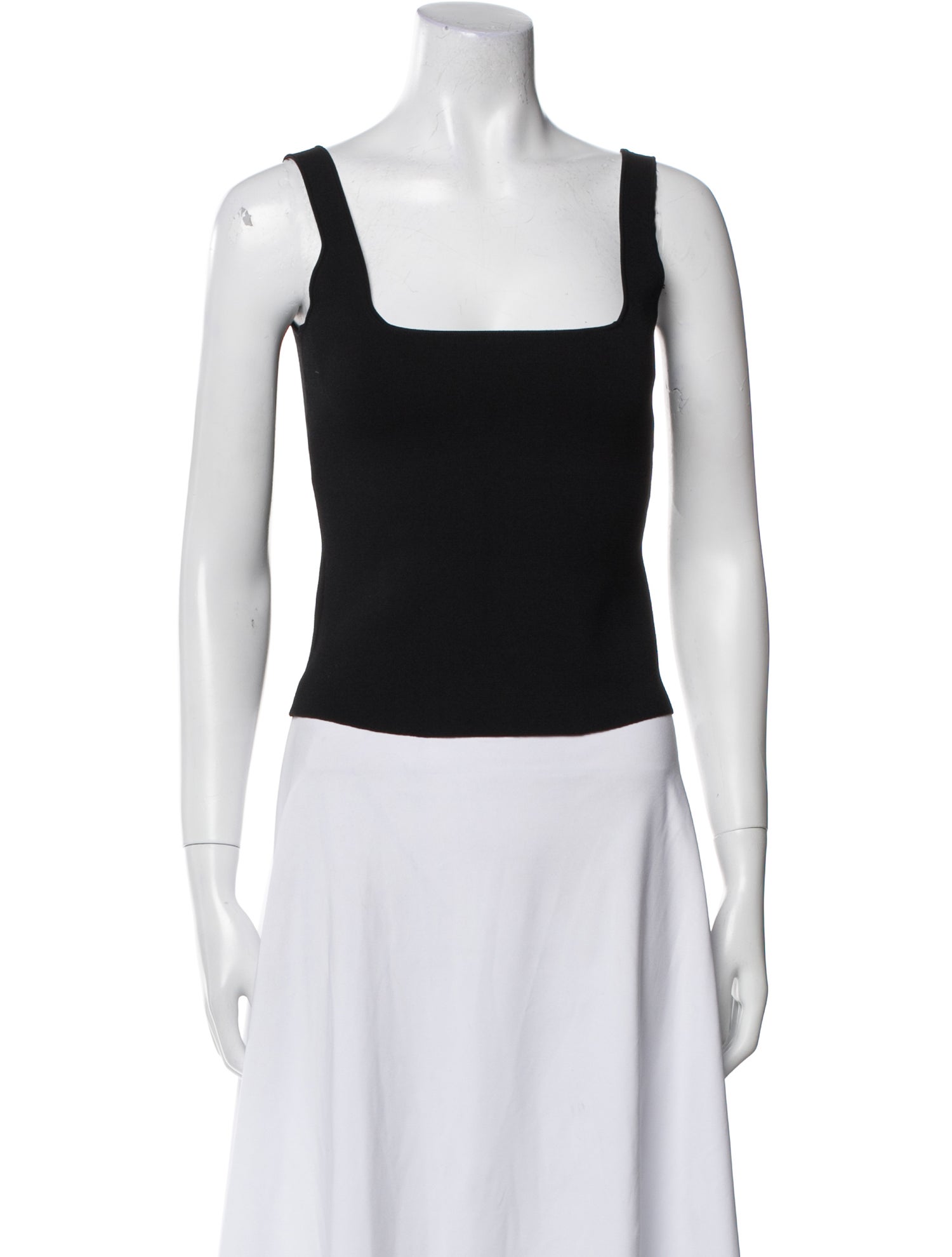 Eaves Square Neckline Sleeveless Crop Top