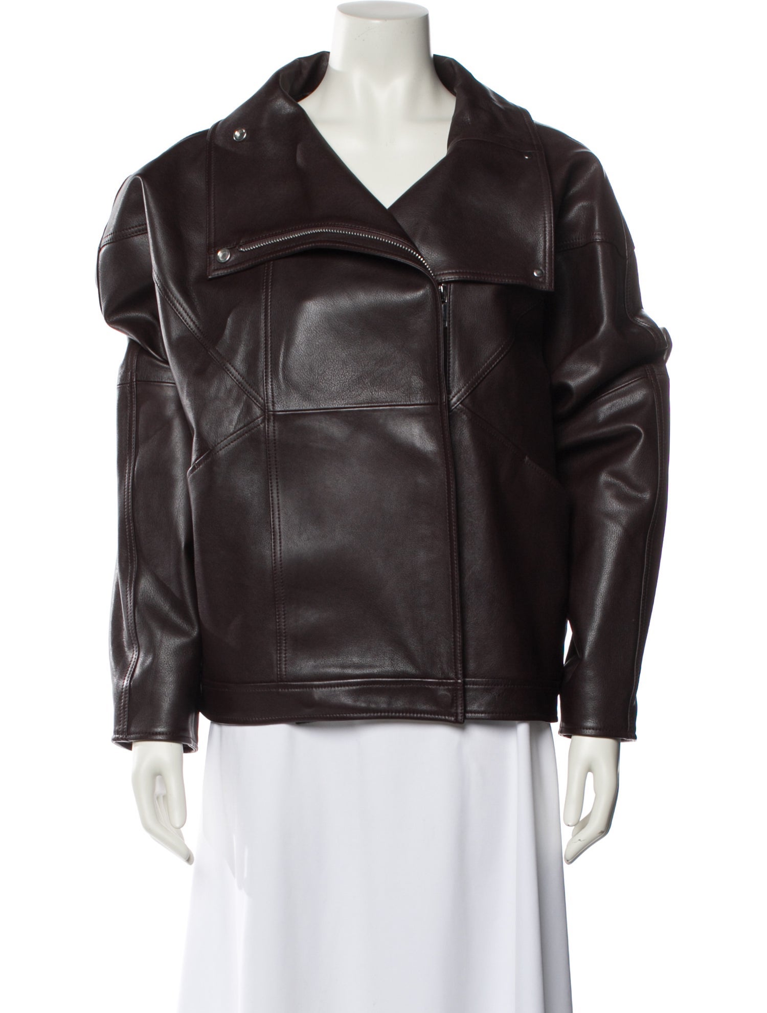 Eaves Lamb Leather Biker Jacket