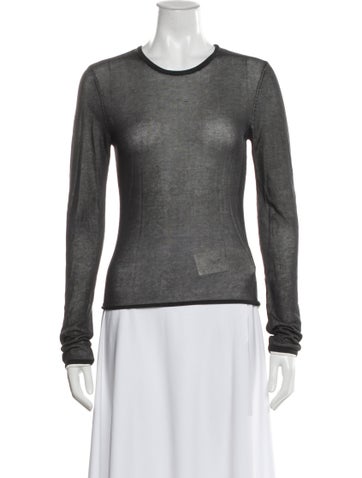 Pre-owned Eaves Crew Neck Long Sleeve Top W/ Tags In Gray