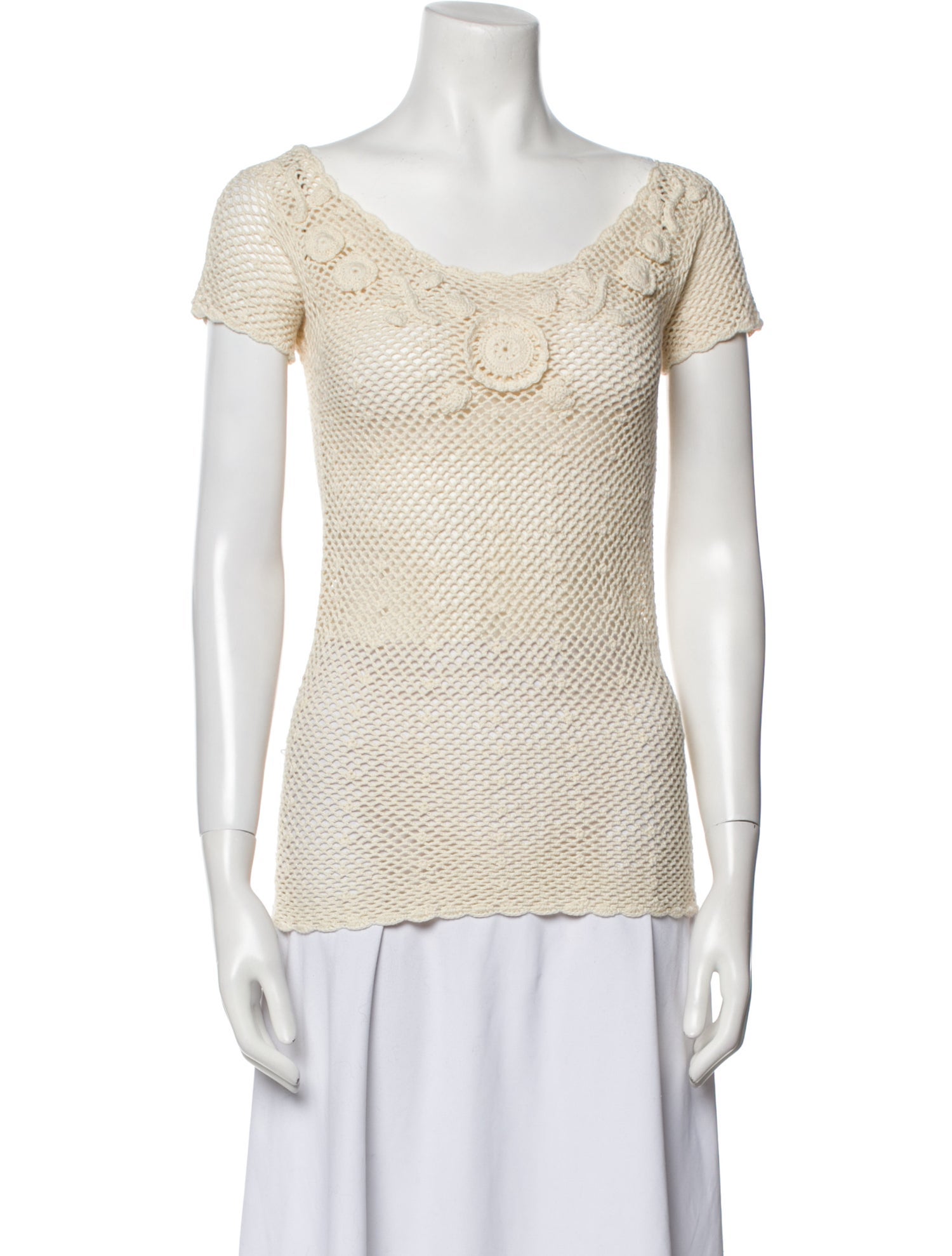 Escvdo Scoop Neck Short Sleeve Top