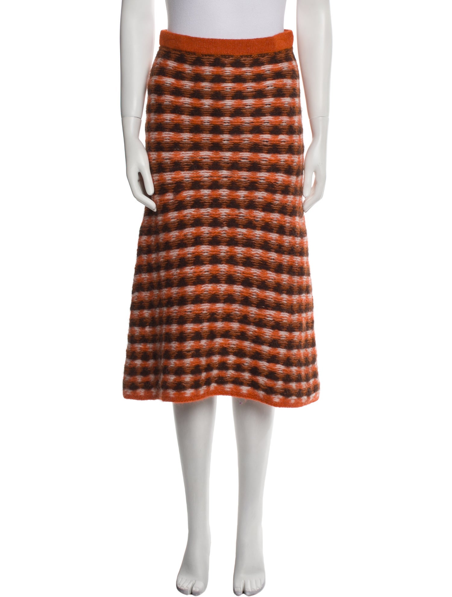 Escvdo Baby Alpaca Midi Length Skirt