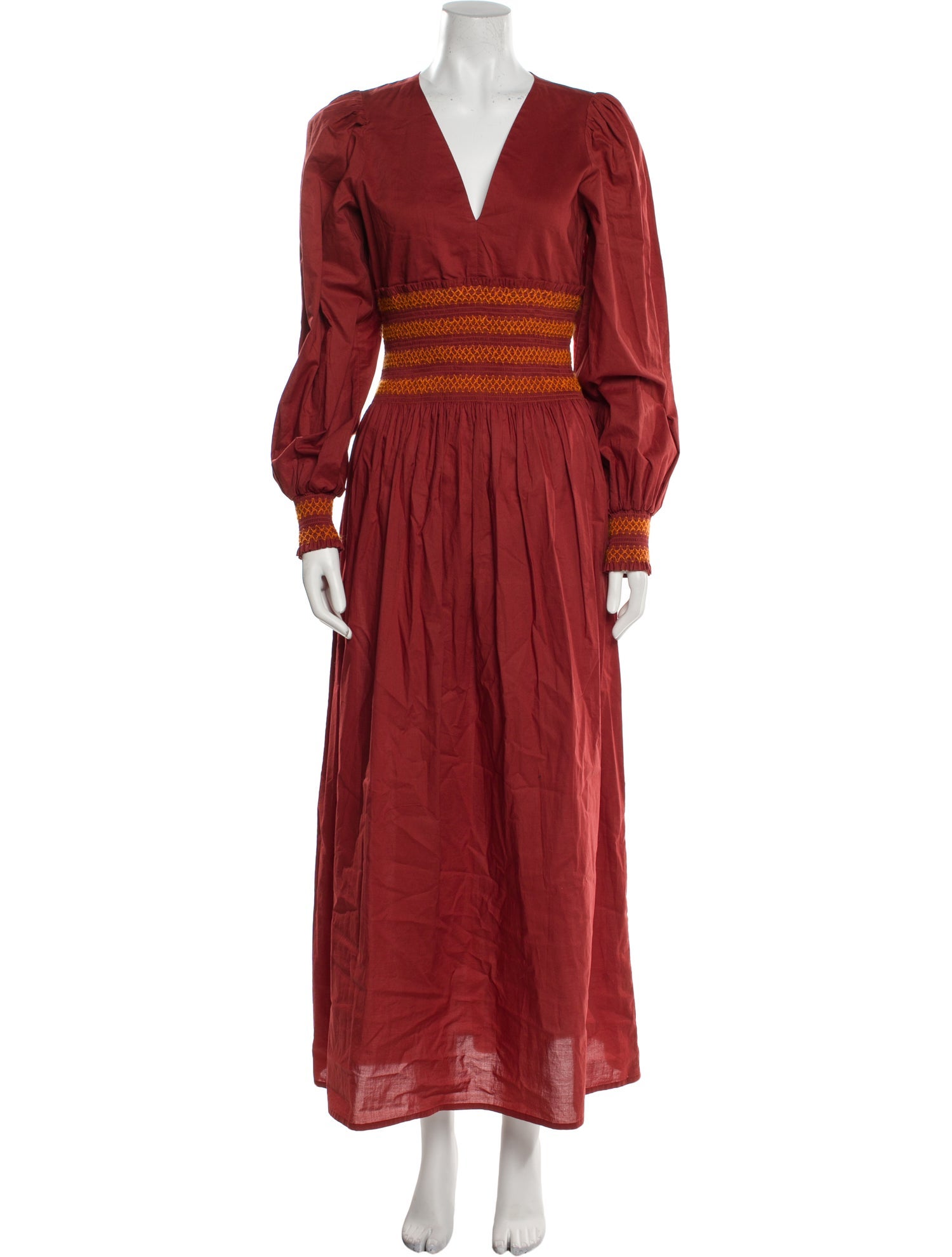 Escvdo V-Neck Long Dress