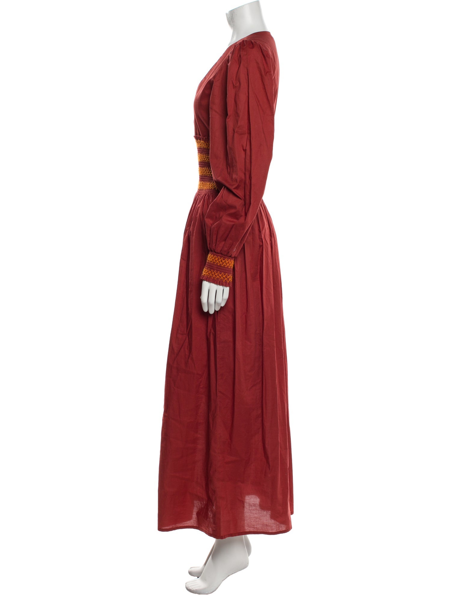 Escvdo V-Neck Long Dress