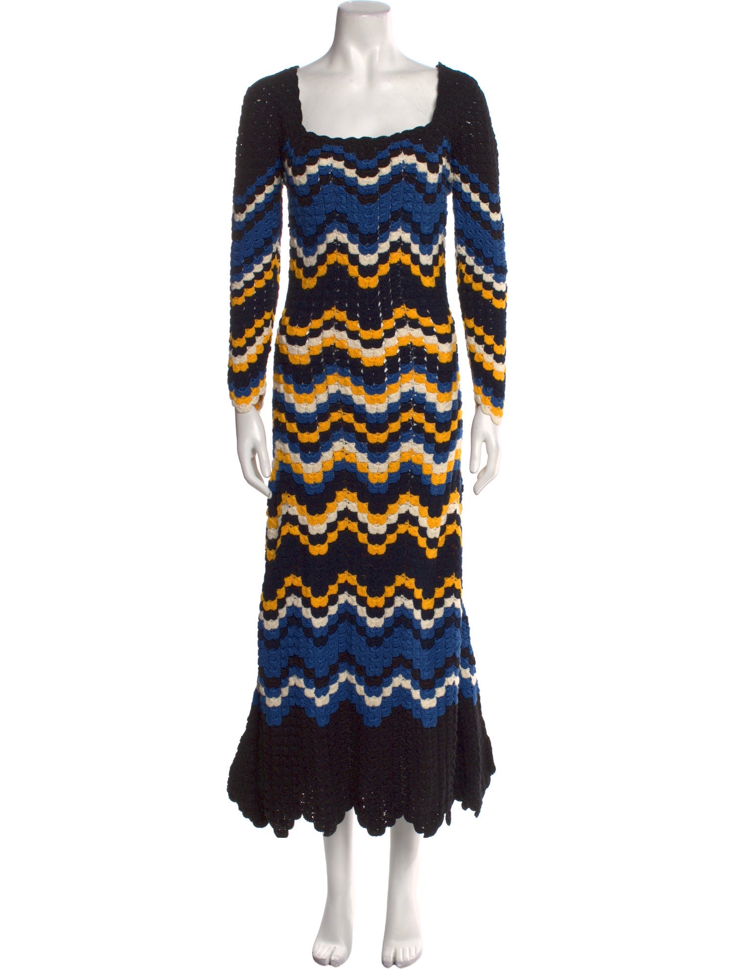 Escvdo Striped Long Dress