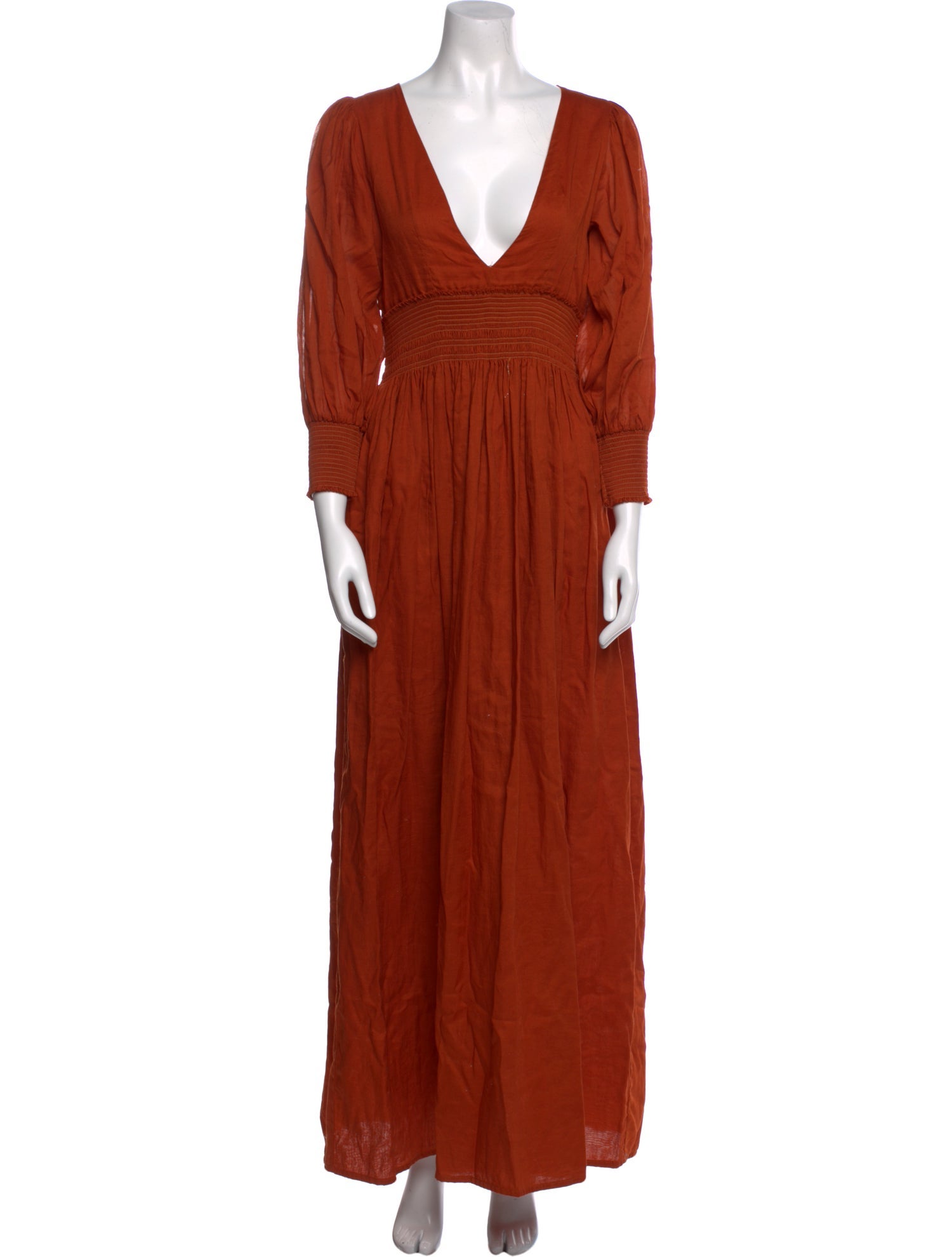 Escvdo V-Neck Long Dress