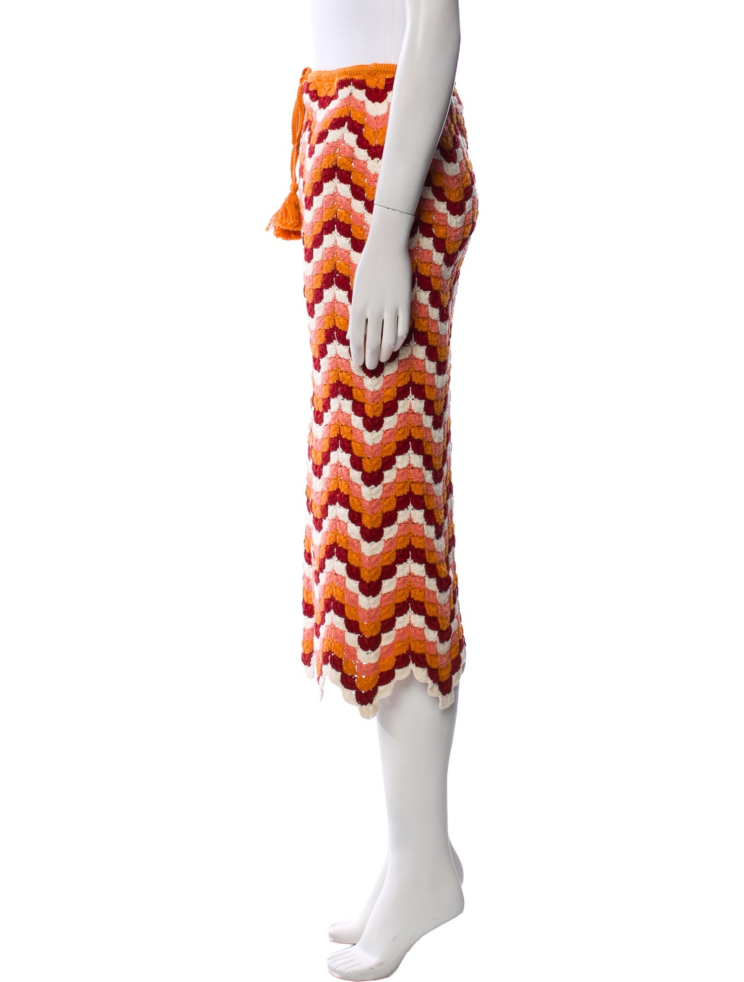 Escvdo Striped Midi Length Skirt w/ Tags