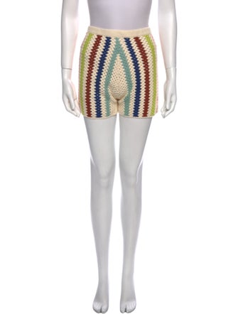 Escvdo Striped Mini Shorts