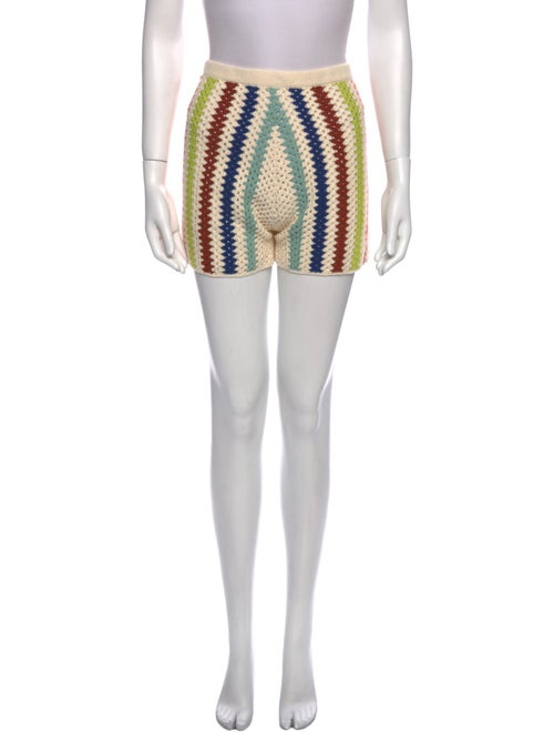 Escvdo Striped Mini Shorts