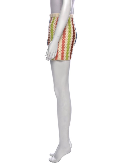 Escvdo Striped Mini Shorts