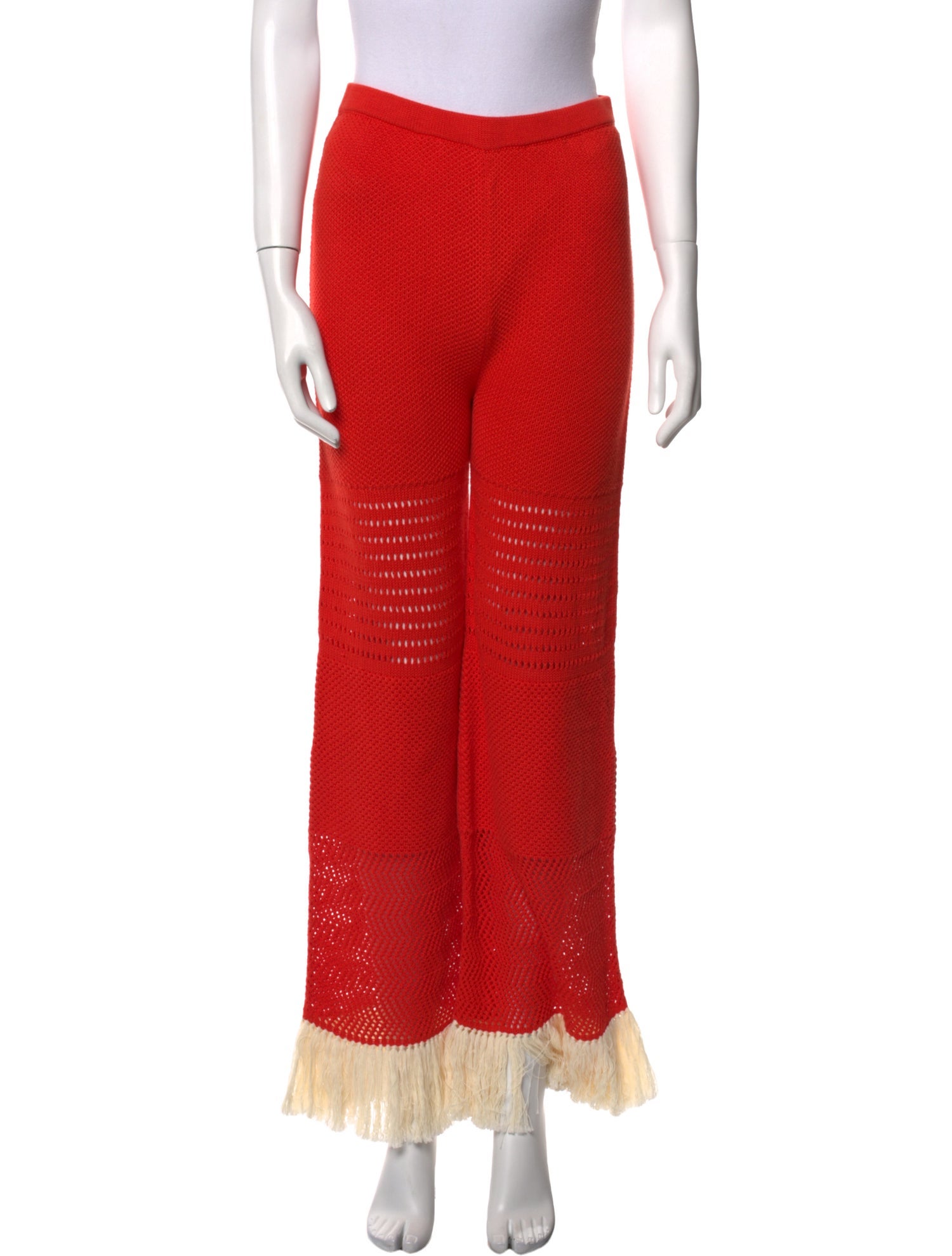 Escvdo Colorblock Pattern Wide Leg Pants