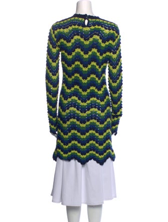 Escvdo Striped Bateau Neckline Sweater