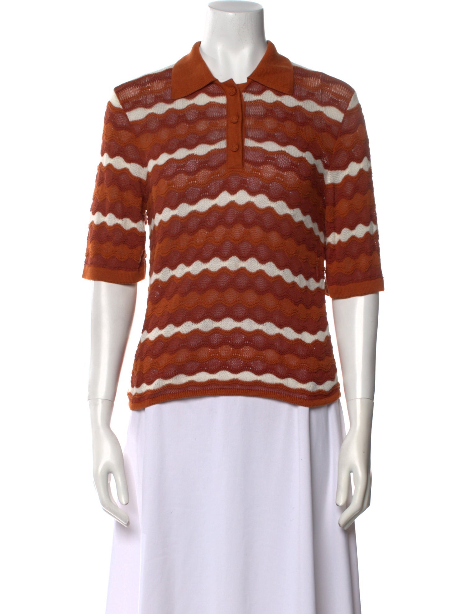 Escvdo Striped Crew Neck Sweater