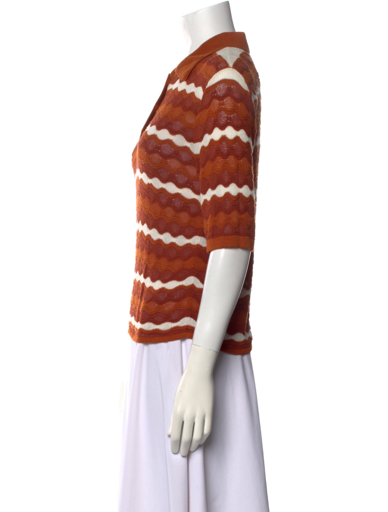 Escvdo Striped Crew Neck Sweater