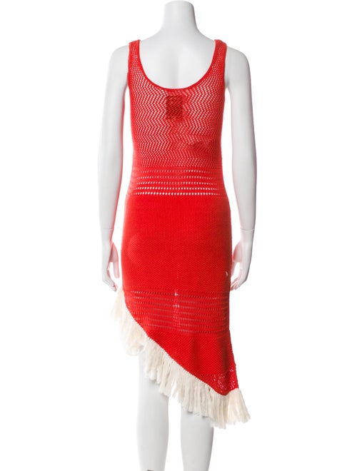 Escvdo Scoop Neck Midi Length Dress