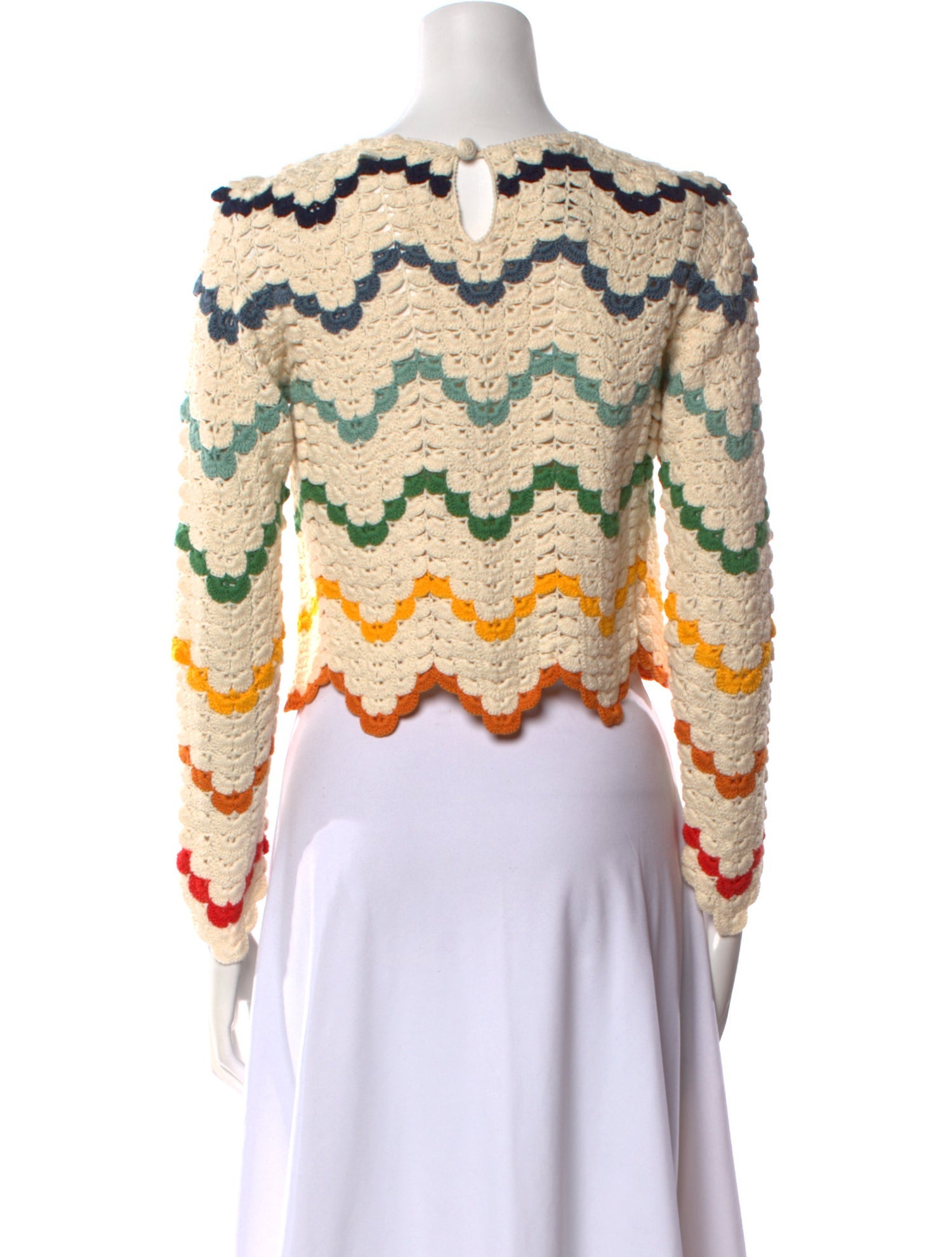 Escvdo Striped Bateau Neckline Sweater