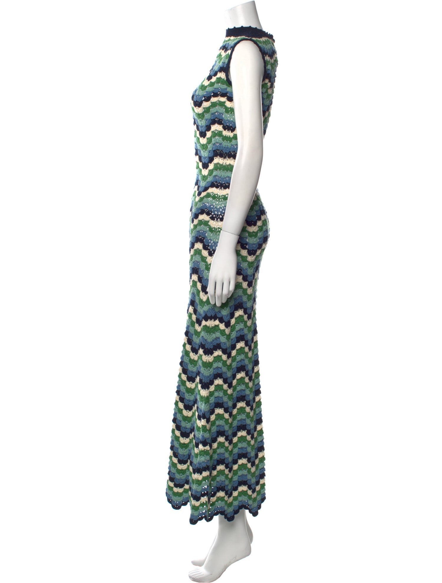 Escvdo Striped Long Dress