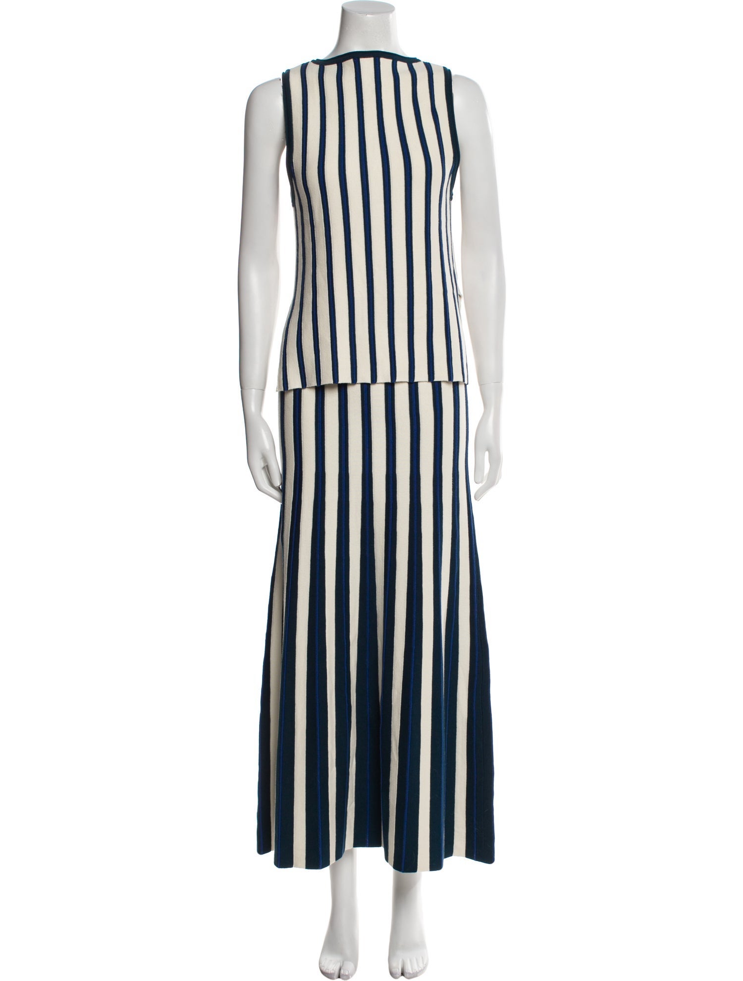 Escvdo Striped Skirt Set