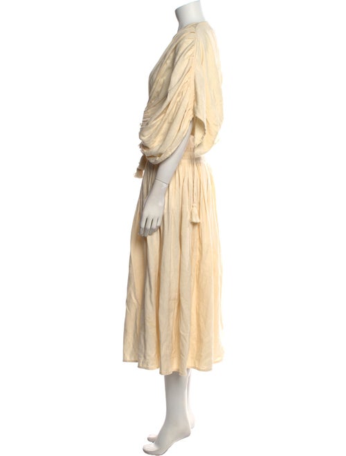 Escvdo V-Neck Long Dress