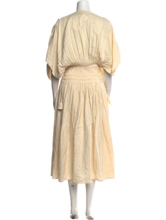 Escvdo V-Neck Long Dress