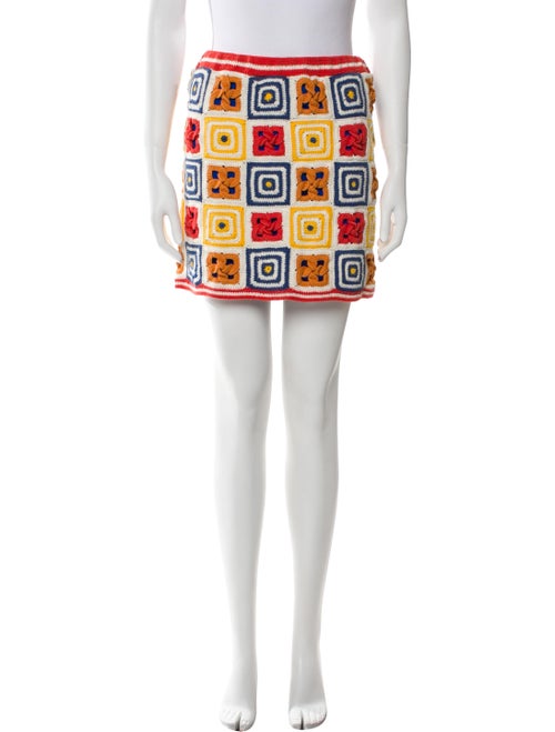 Escvdo Printed Mini Skirt