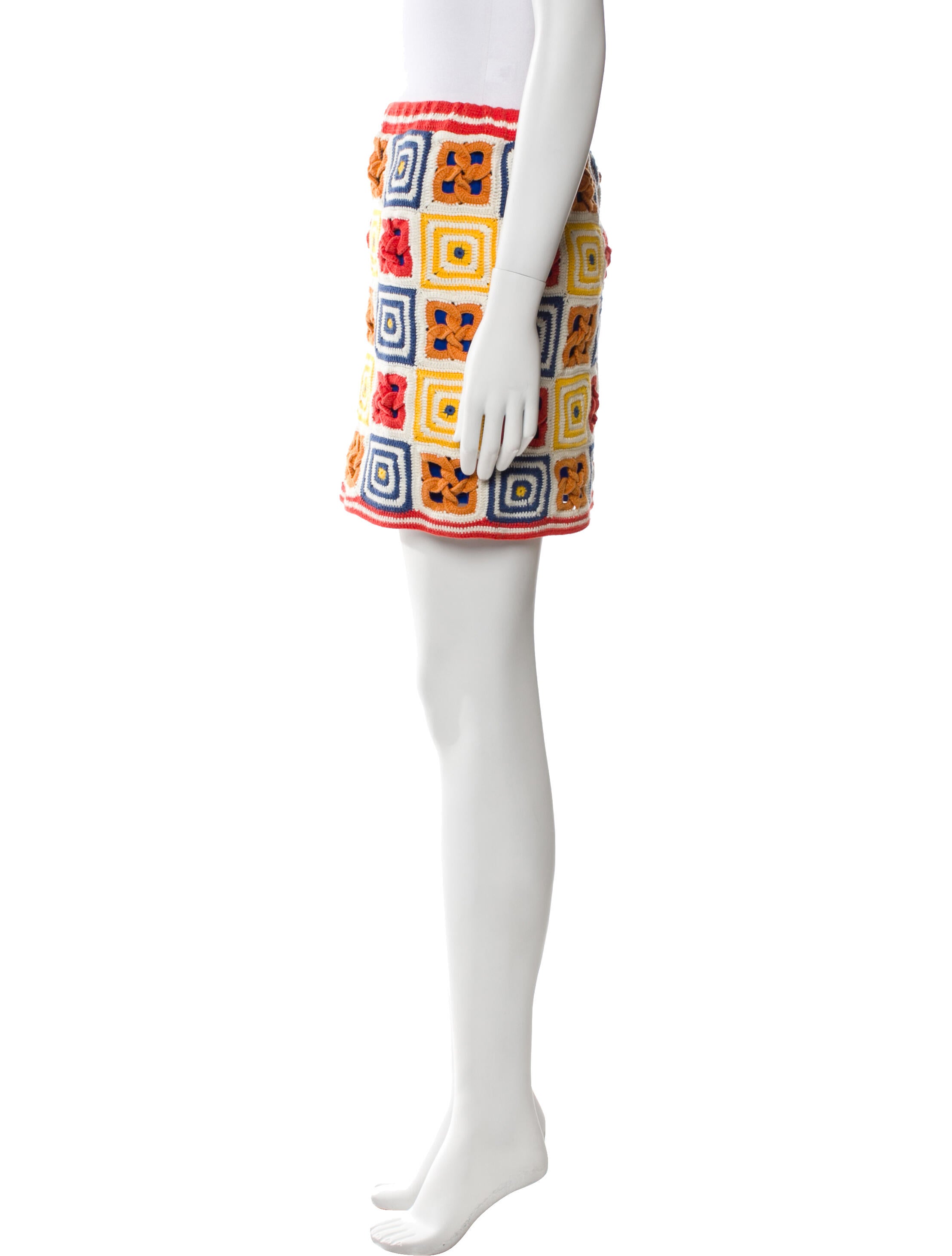 Escvdo Printed Mini Skirt