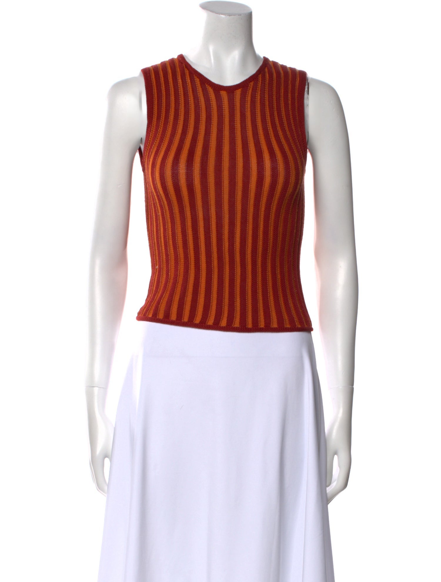 Escvdo Striped Crew Neck Sweater