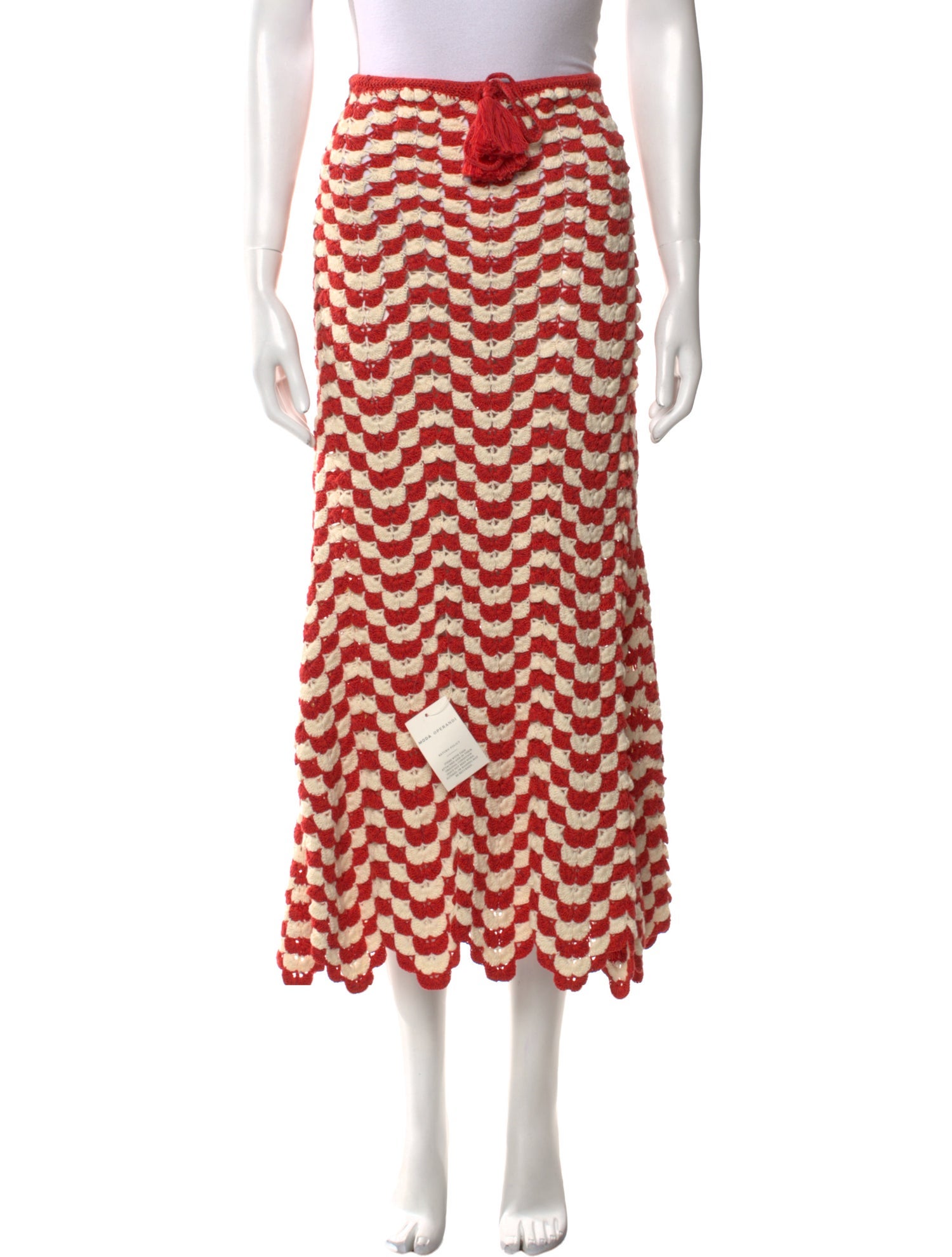 Escvdo Striped Midi Length Skirt w/ Tags