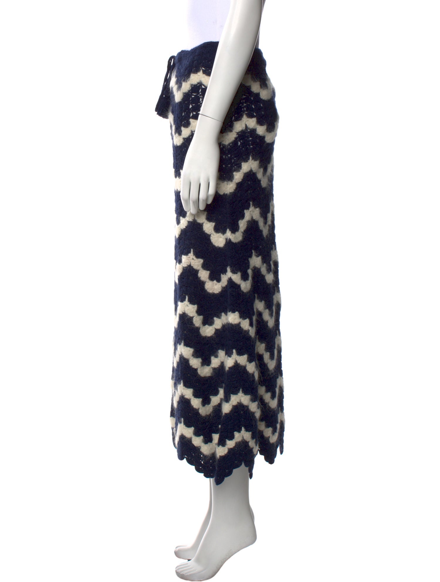 Escvdo Baby Alpaca Midi Length Skirt