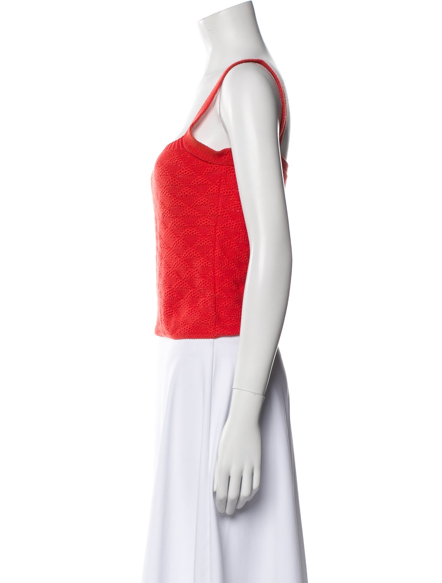 Escvdo Square Neckline Sleeveless Crop Top
