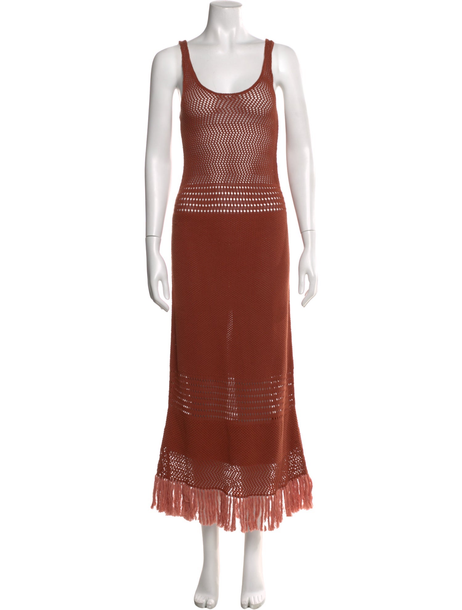 Escvdo Scoop Neck Long Dress