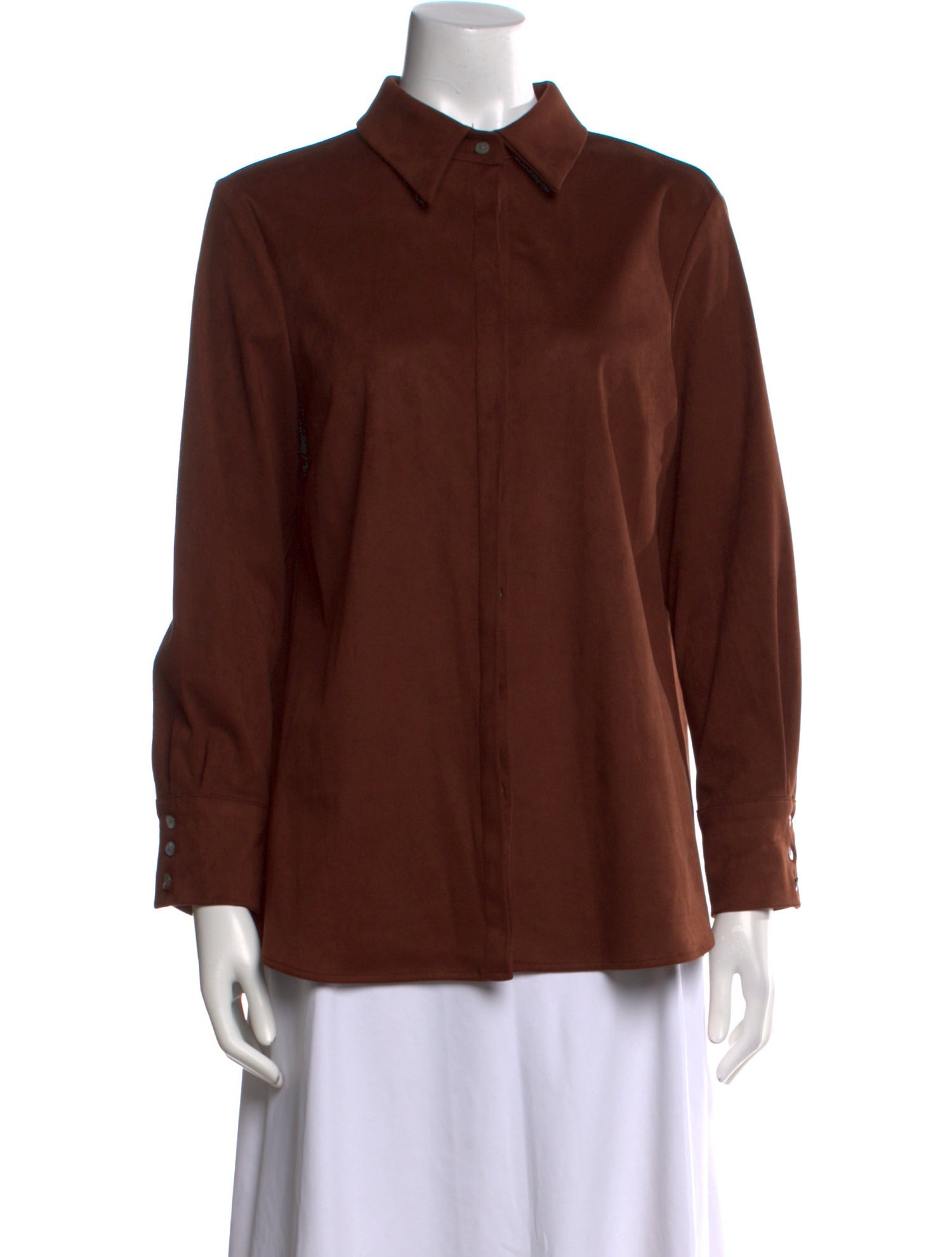 Estelle and Finn Long Sleeve Button-Up Top